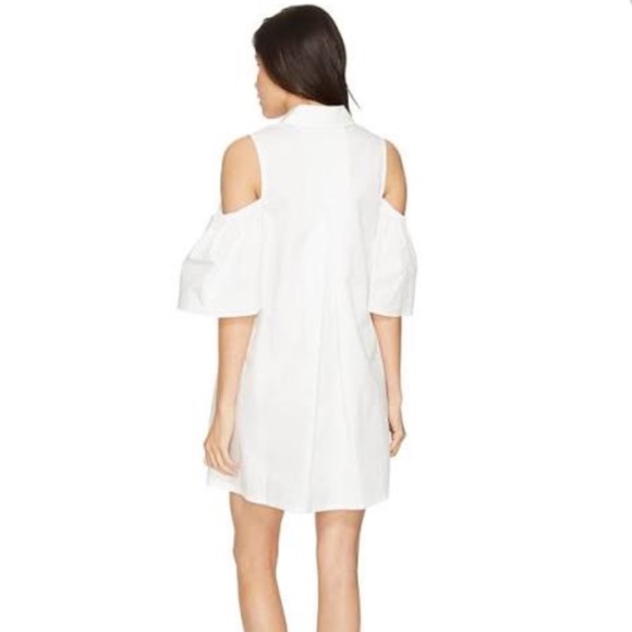 NWT Catherine Malandrino White Cold Shoulder Dress - Picture 3 of 8